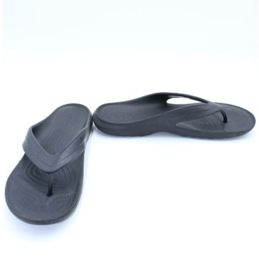 Crocs Black Flip Flop Sandals - Size 11